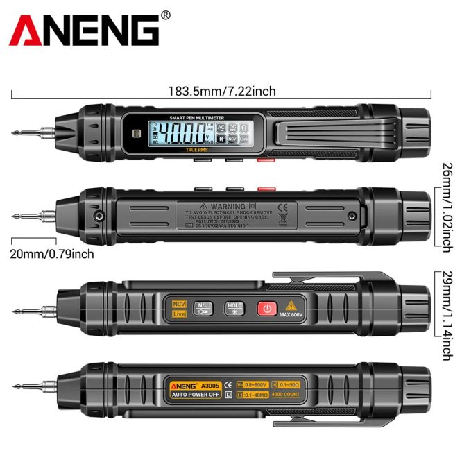 Компактный цифровой мультиметр - ручки ANENG A3005 — изображение 5