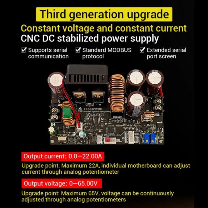 Мощный лабораторный блок питания ZK-6522C - 65V 22A — изображение 6