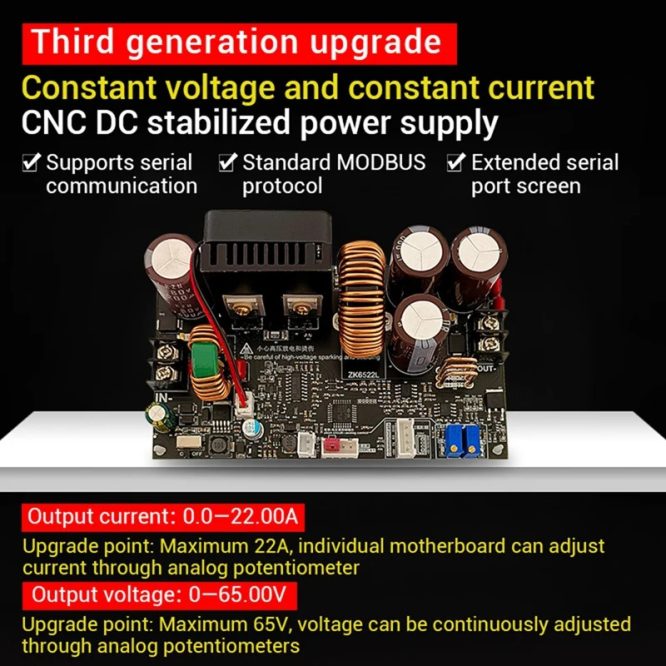 Мощный лабораторный блок питания ZK-6522C - 65V 22A — изображение 4