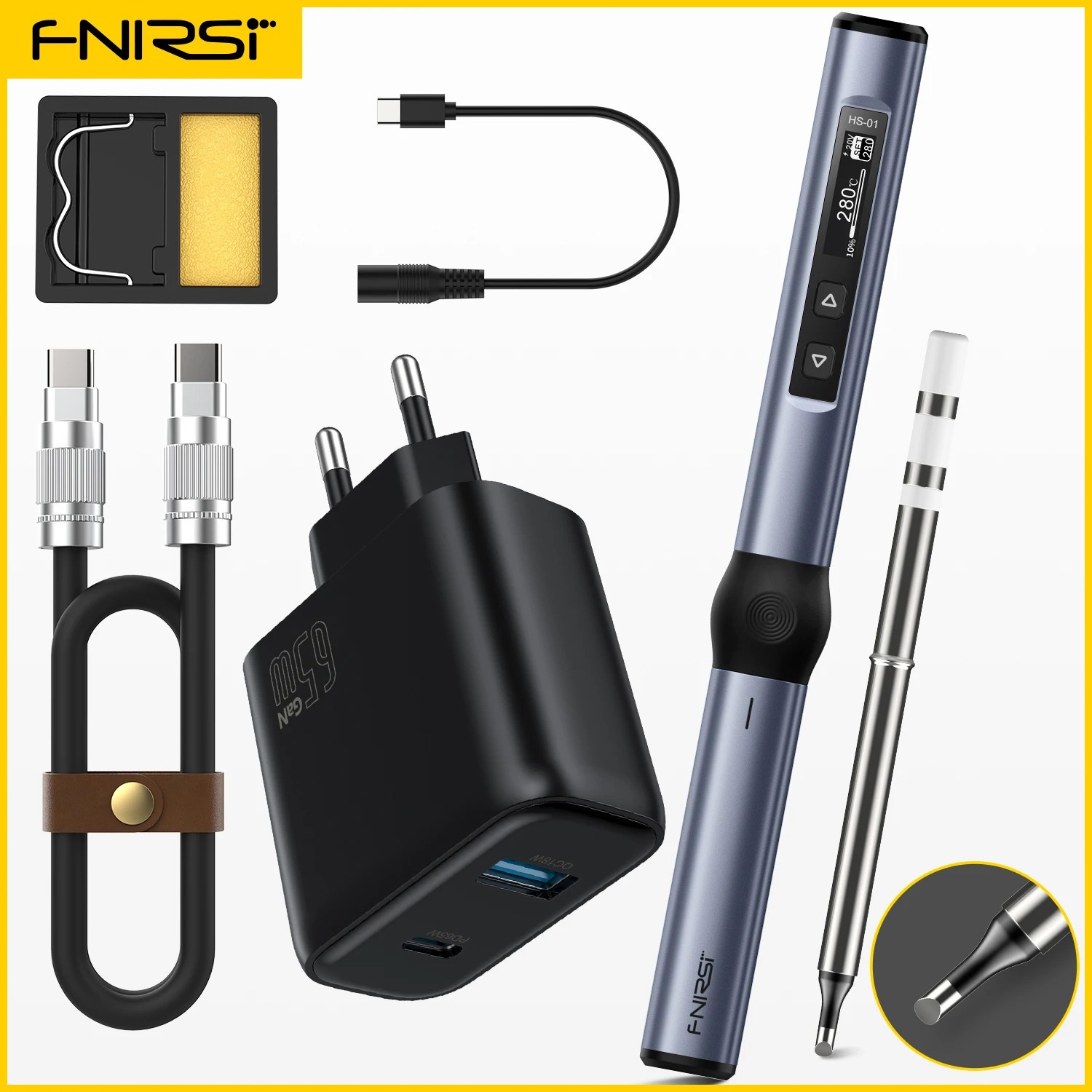 Розумний електричний паяльник FNIRSI HS-01 Синій