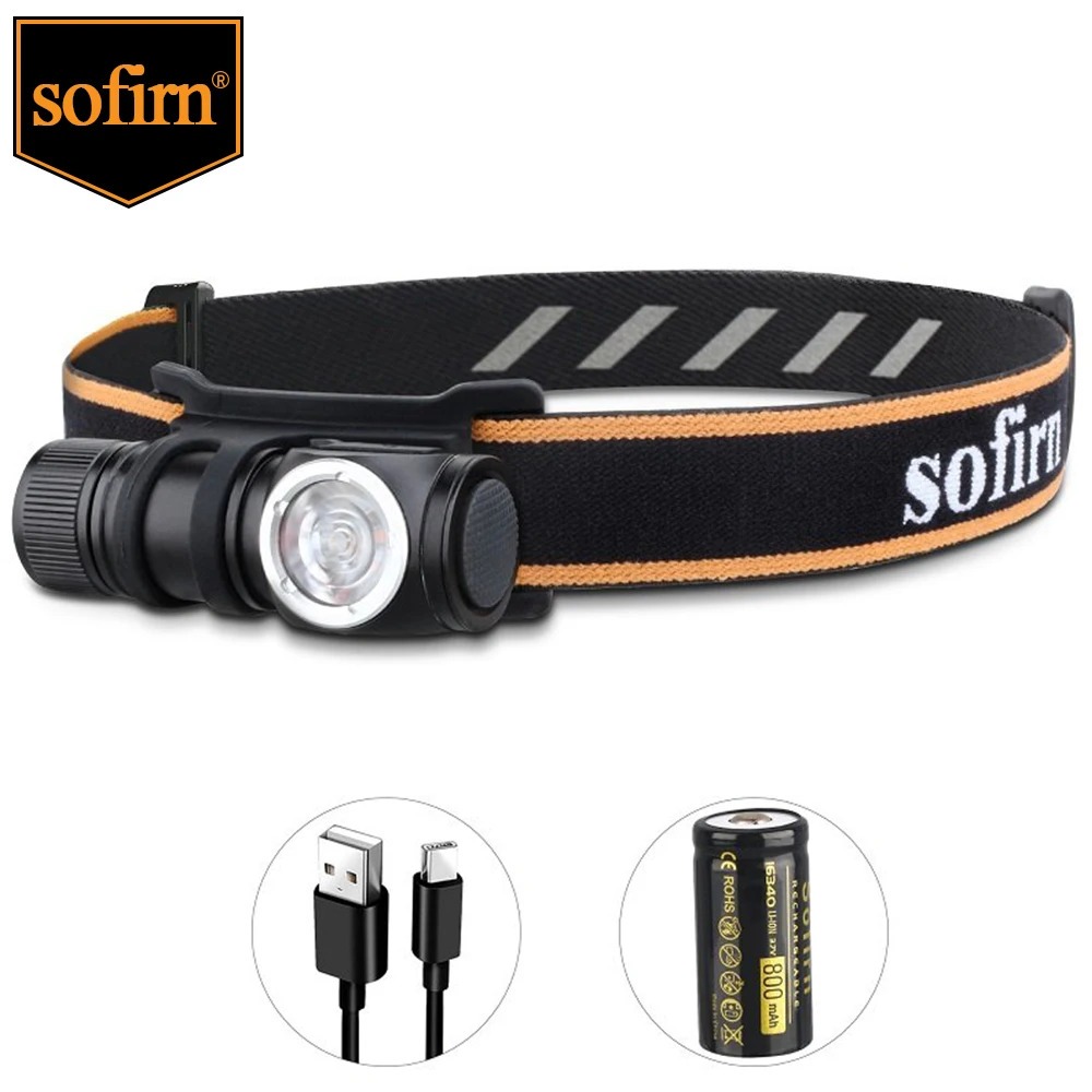 Ліхтар налобний Sofirn HS10 Mini 5000K з акумулятором, чорний