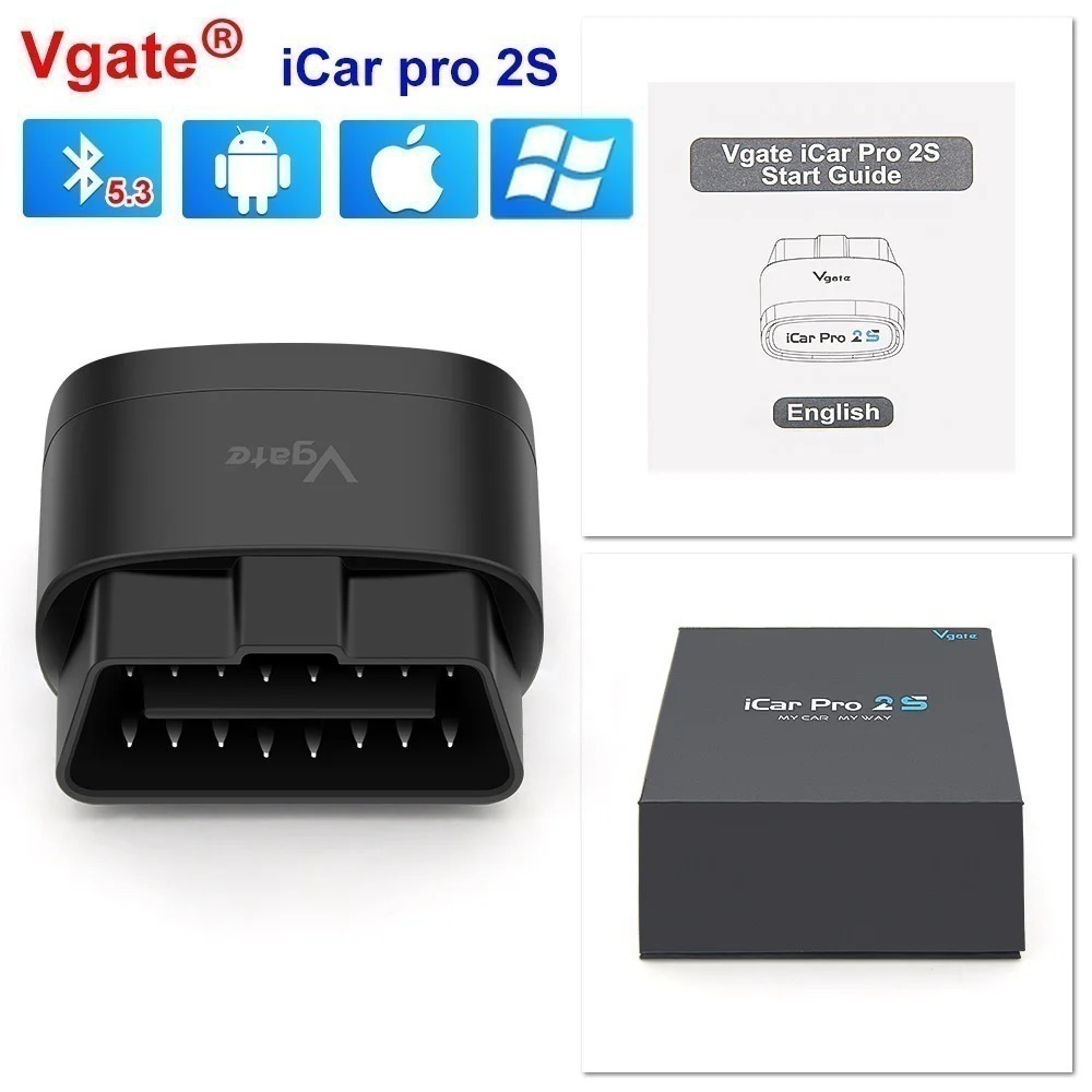 Діагностичний OBD2 сканер Vgate iCar Pro 2S (ELM327) BT5.3 iOS/Android/Windows