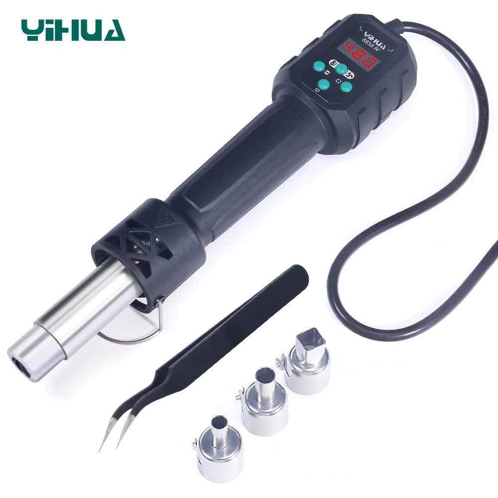 Термофен - паяльна станція для паяння YIHUA 8858 IV LCD 700W 500 °C Чорний