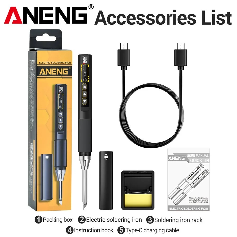 Паяльник ANENG SL108 потужний, розумний, мобільний!