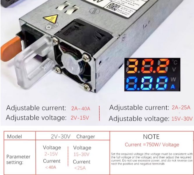 Потужний лабораторний блок живлення 750 Вт – зарядний пристрій 2V-30V, 2A-40A — изображение 4