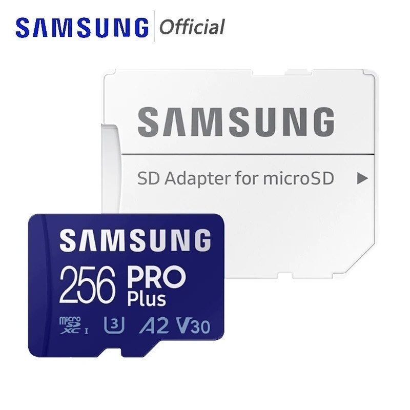 Карта пам'яті Samsung Evo Plus microSDXC 256GB UHS-I U3 V30 A2 + SD адаптер (MB-MC128SA/EU)