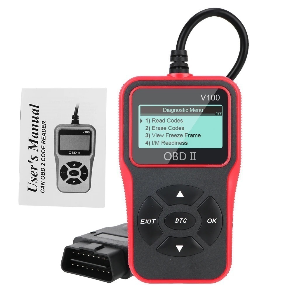 Автосканер двигуна OBDII/EOBD Walmeck V100 з экраном