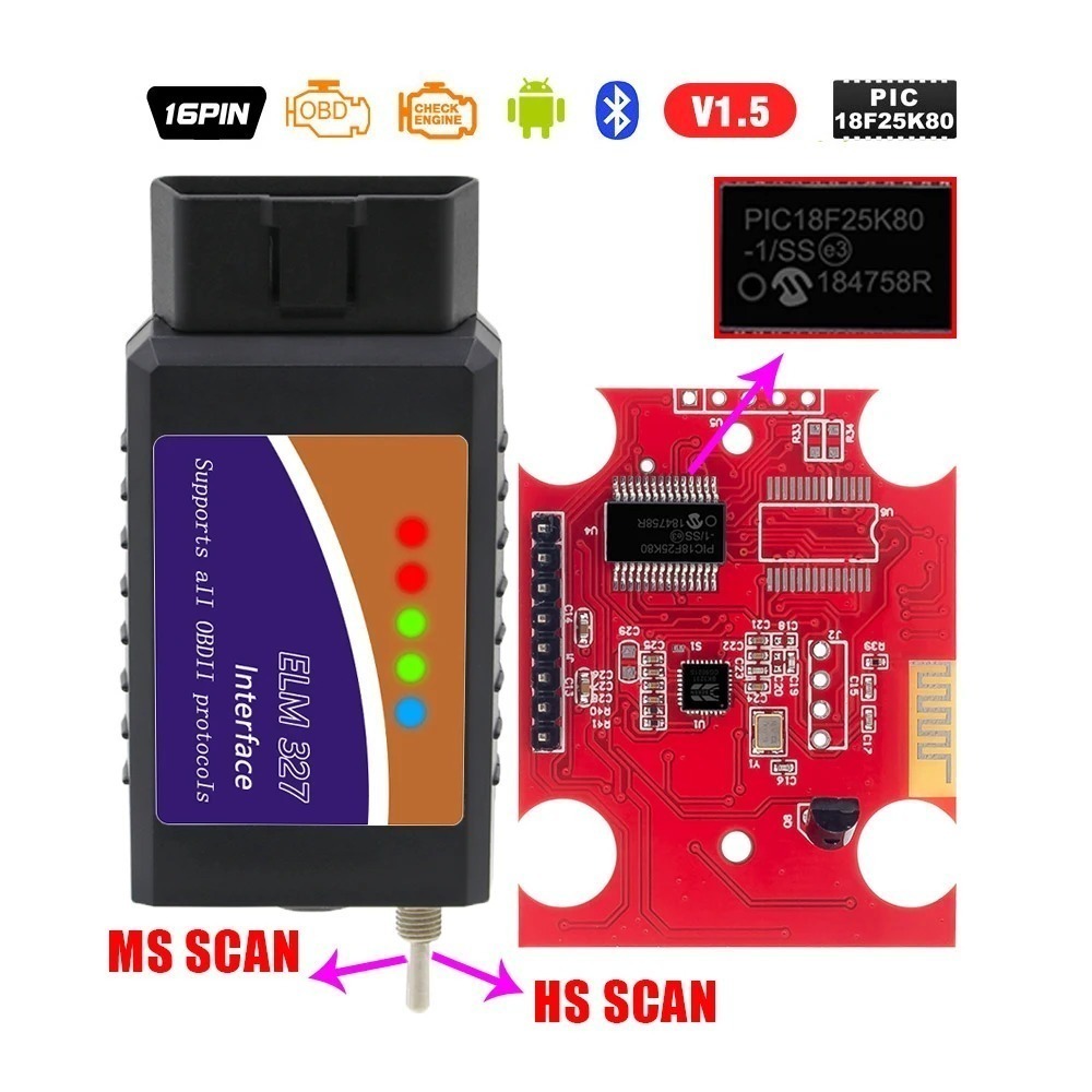 OBD2 USB діагностичний ELM327 кабель з перемикачем (FoCCCus FORScan)