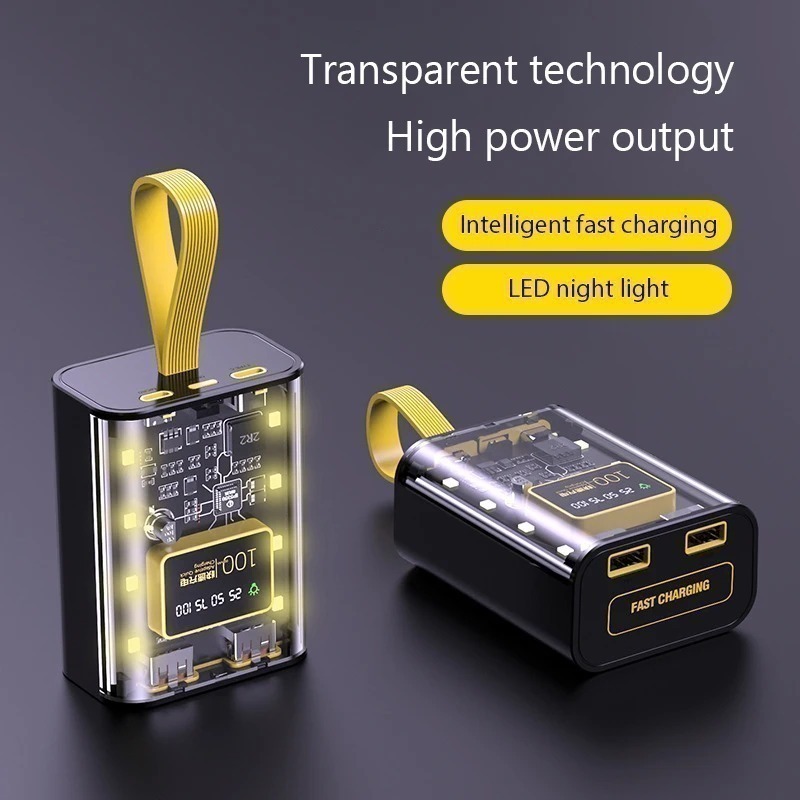 Power Bank Box Швидка зарядка 5V 2A Подвійна USB-компанія для зберігання акумуляторів зі світлодіодним нічним світлом