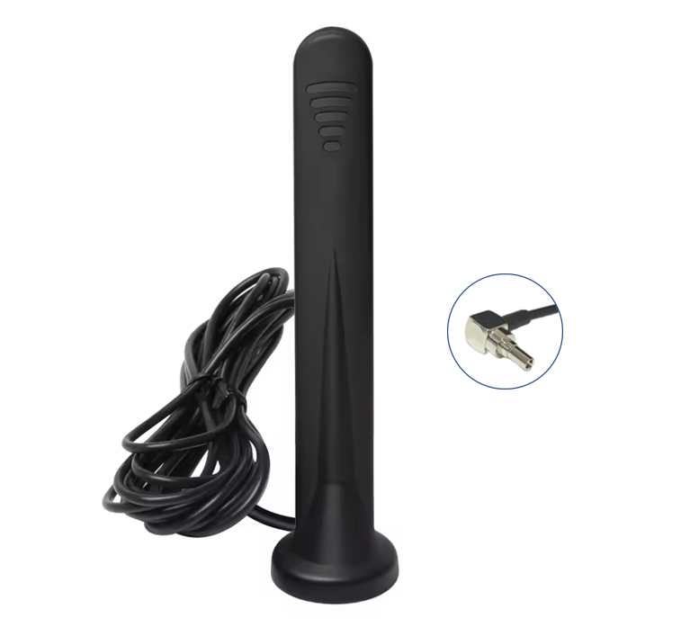 Вулична всеспрямована антена 15dBi GSM/3G/4G/5G, водонепроникна, з CRC9 — для Wi-Fi роутера та модема