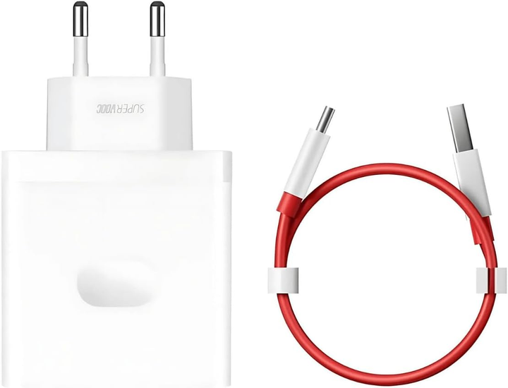 Мережевий зарядний пристрій OnePlus Supervooc Type-A Fast Charger 100 Вт + Кабель USB-C White (6921815625582)
