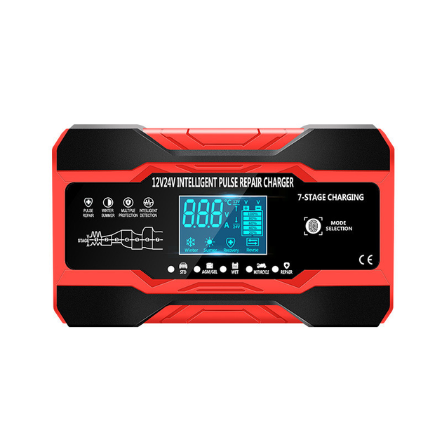 Автоматичний зарядний пристрій RJ Tianye 12V 10A; 24V 5A red RJ-C121001A