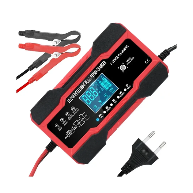 Автоматичний зарядний пристрій RJ Tianye 12V 10A; 24V 5A red RJ-C121001A