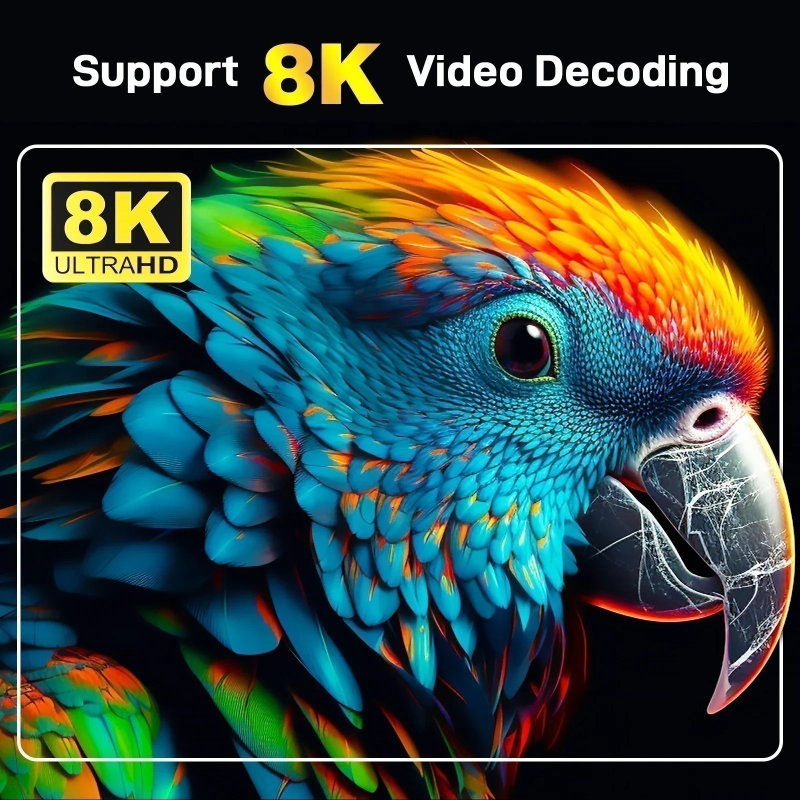 Смарт ТВ приставка AV1 S905W2 4/64 Гб Android 14 TV Box чотириядерний процесор, голосовий пульт — изображение 3