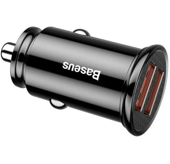 Автомобільний зарядний пристрій Baseus Circular Plastic A+C 30W PPS Car Charger Black (CCALL-YS01)