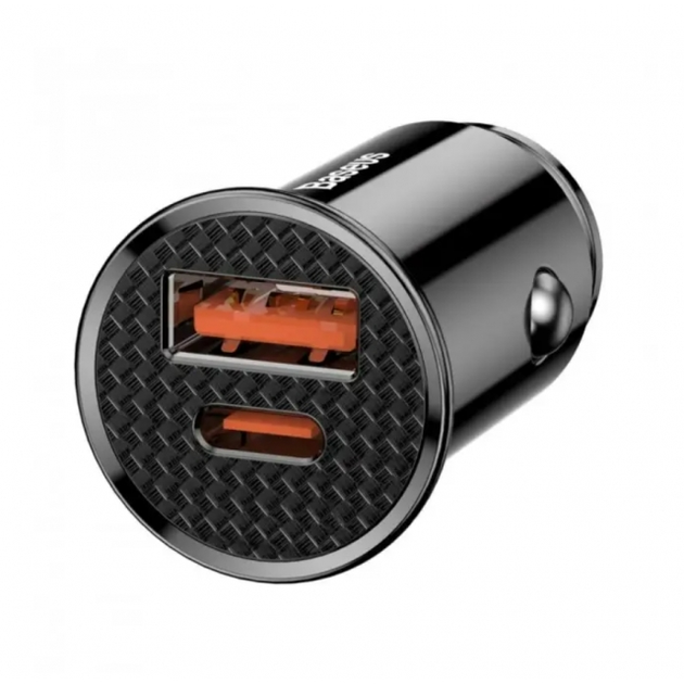 Автомобільний зарядний пристрій Baseus Circular Plastic A+C 30W PPS Car Charger Black (CCALL-YS01)
