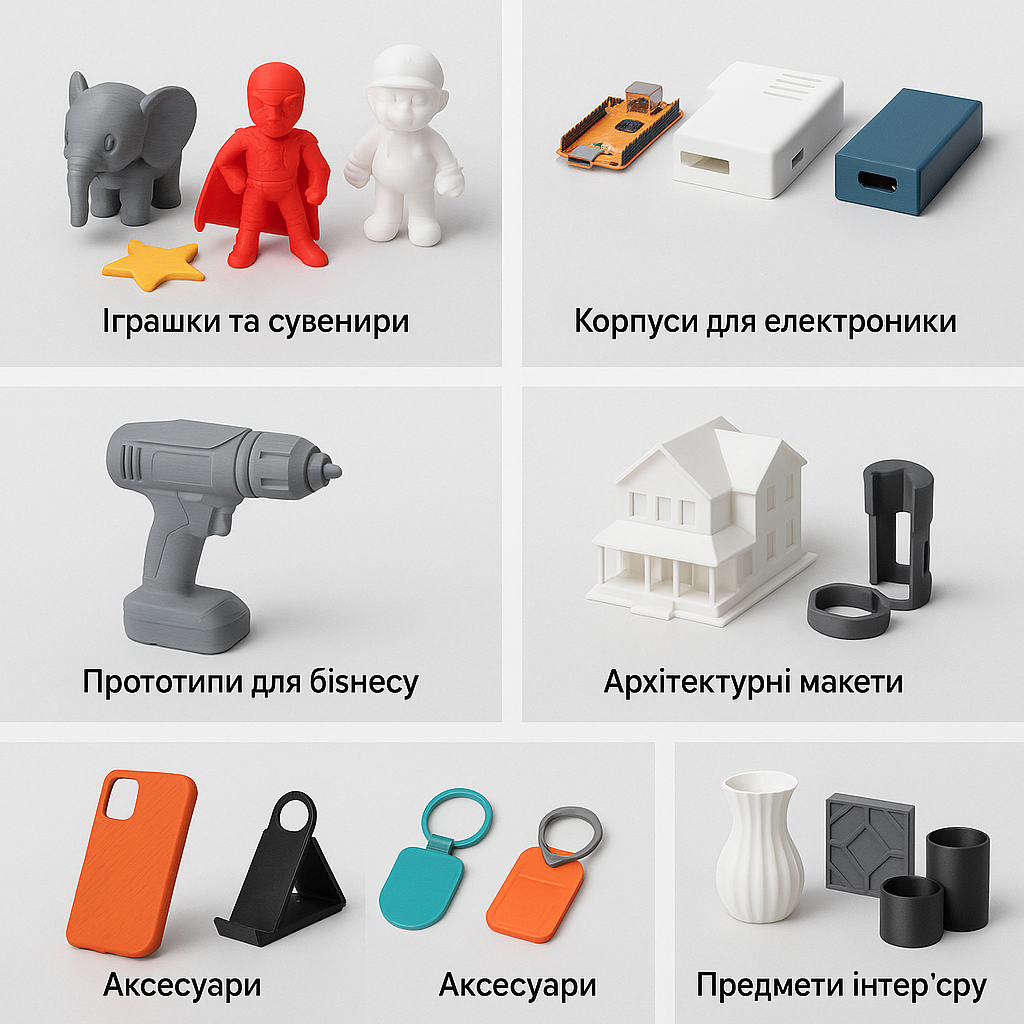 Послуги 3D друку на принтере Bambu Lab, пластиком PETG, PLA