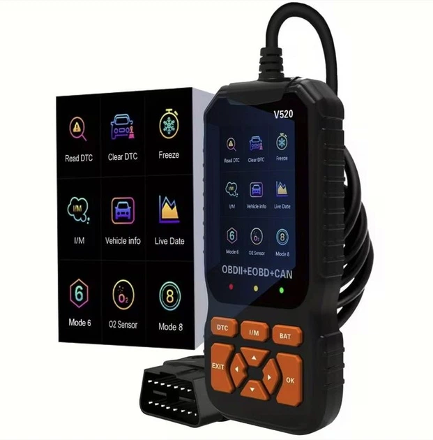 Автомобільний діагностичний OBD2/EOBD/CAN сканер V520 - професійний універсальний сканер помилок двигуна