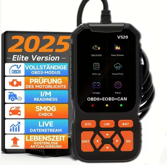 Автомобільний діагностичний OBD2/EOBD/CAN сканер V520 - професійний універсальний сканер помилок двигуна