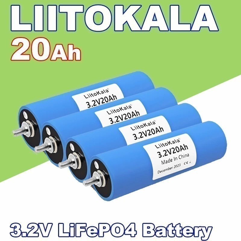 Акумулятори 40135 3.2В 20Ah LiFePo4 LiitoKala з нікелевими пластинами оригінальний високострумовий LFP акумулятор (4 шт.)