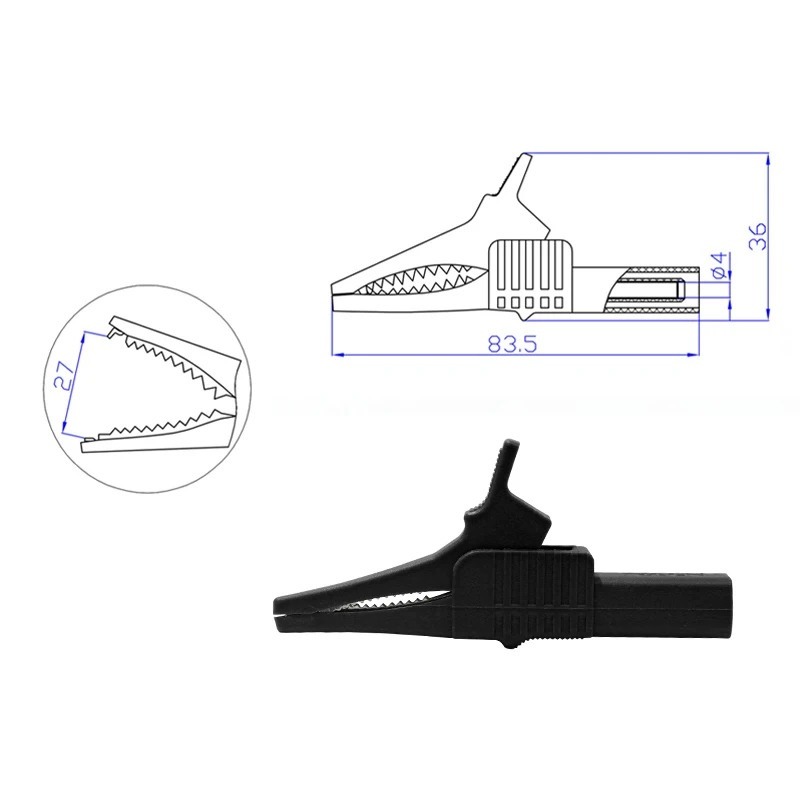 Вимірювальні затискувачі «крокодили» 32A 1000V — изображение 2