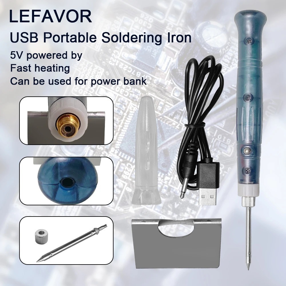 Електричний паяльник USB 8W 5V з підставкою BT-8U — изображение 2