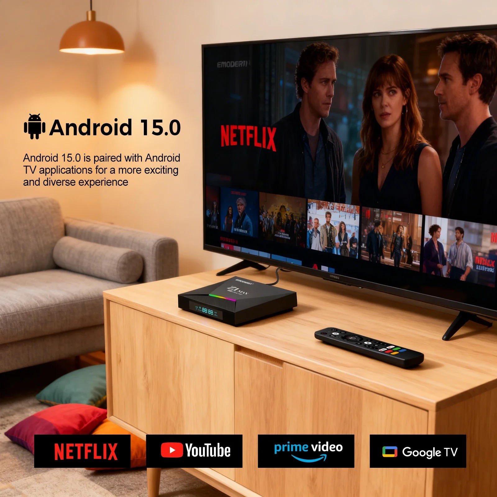 Смарт ТВ приставка Smart TV Box Z1 Max Android 15, 8gb+128g, Allwinner H618 Quad Core, 4G 5G Dual WiFi HD 8K 4K — изображение 3