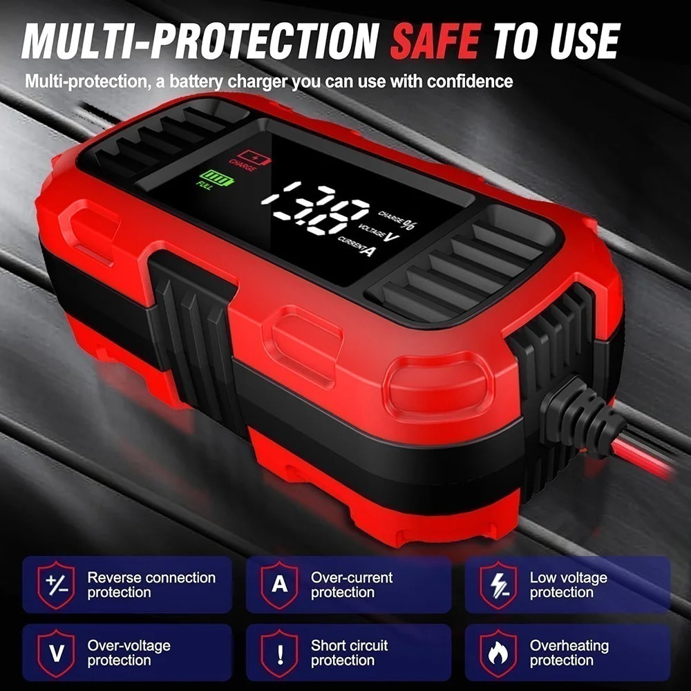 Зарядний пристрій 12В 2А для акумуляторів мотоциклів та автомобілів — изображение 3