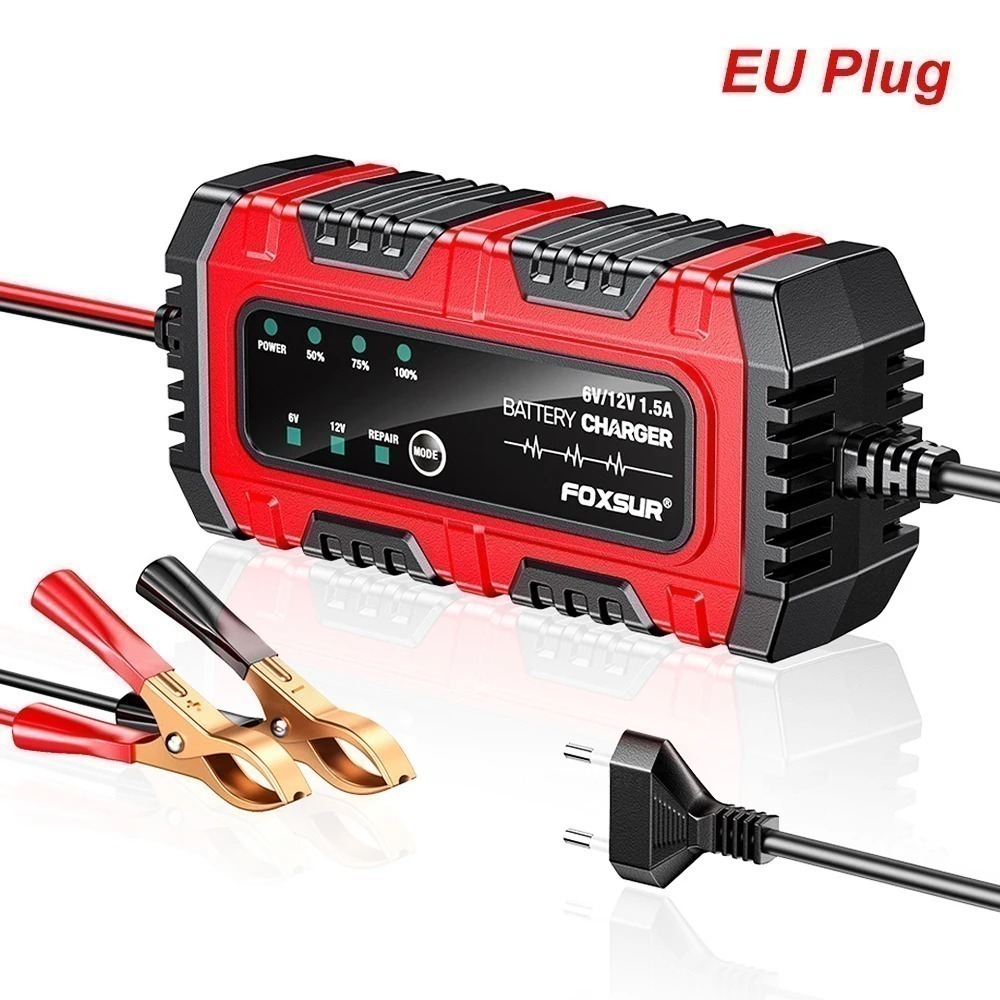 Зарядний пристрій 12В 1.5А для акумуляторів мотоциклів та автомобілів