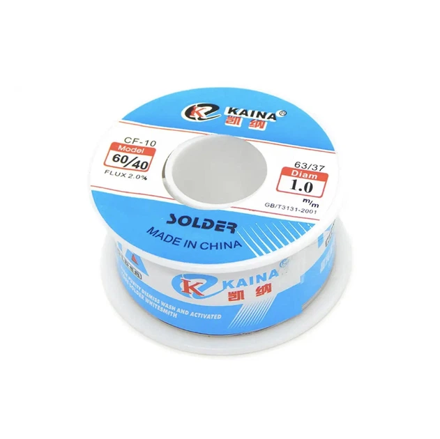 Припій з флюсом Kaina 1.0мм SOLDER CF-10 100г паяльна проволка Sn60Pb40