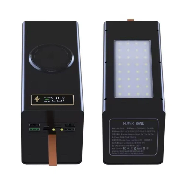 Корпус для Power Bank 40×18650 D40-PD-QI з бездротовою зарядкою та LED-ліхтариком