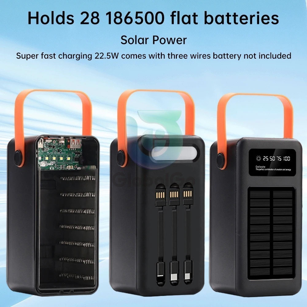 Корпус Multi-Повербанк S28, під елементи 18650 до 28 шт, 22.5W, з ліхтарем, чорний — изображение 2