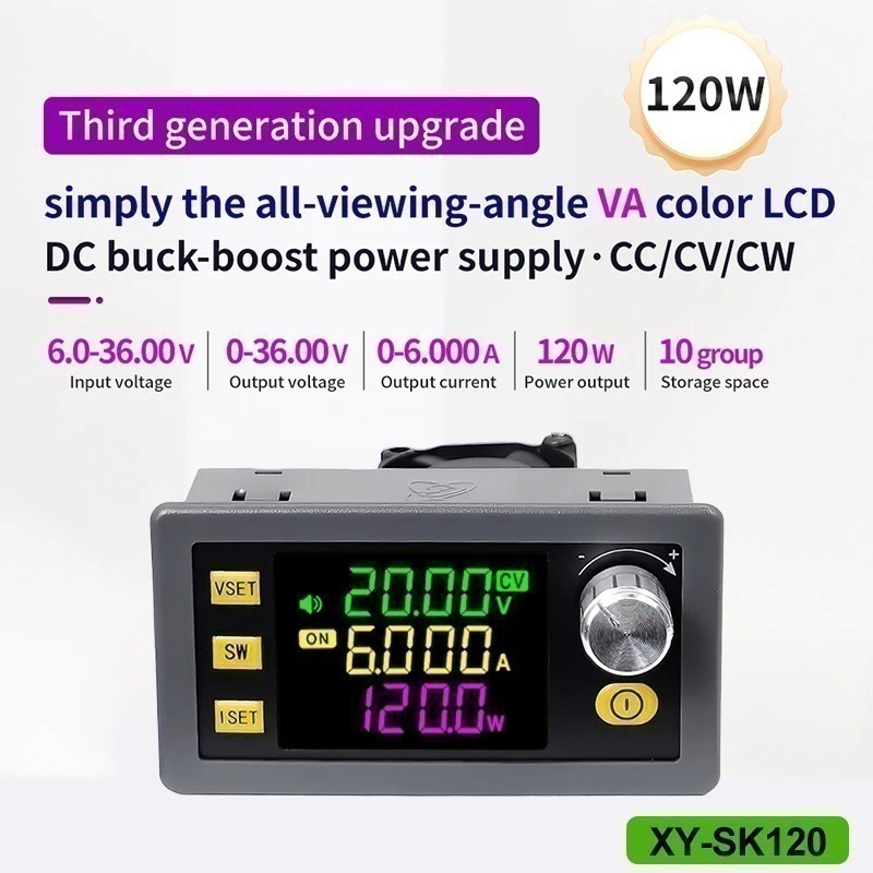 DC-DC знижувальний/підвищувальний перетворювач 6-36 V 6 A 120 W (XY-SK120)