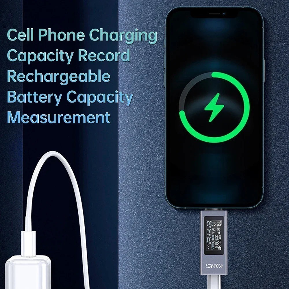 Тестер USB Type-C / 240W / 4-30V / QC3.0 / 12А - KOWSI KWS-2301C — изображение 5