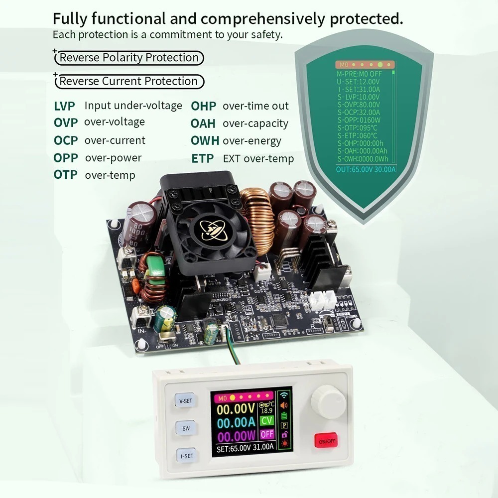 Понижувальний регульований блок живлення XY6550S 0–65В 0–50А 3250Вт — изображение 4