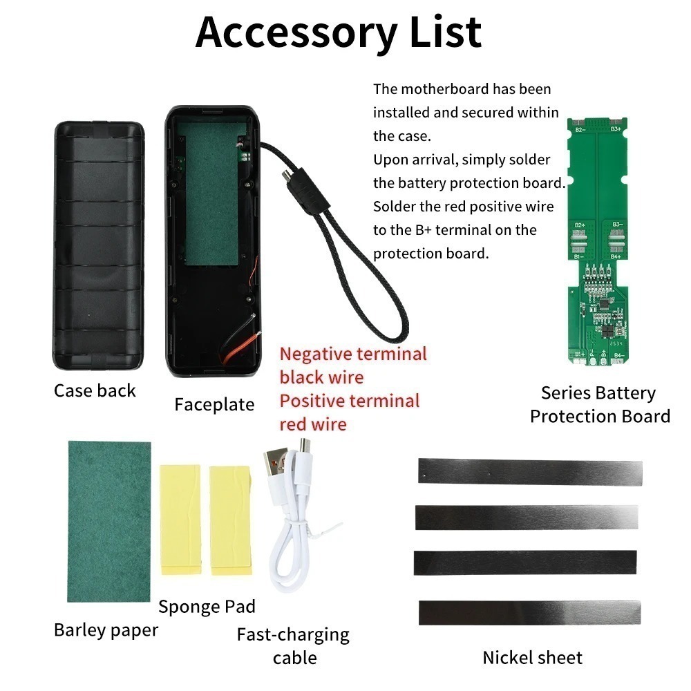 Корпус-павербанк під акумулятори 21700×4, PD 100W, USB-A/Type-C, для самостійного складання — изображение 3