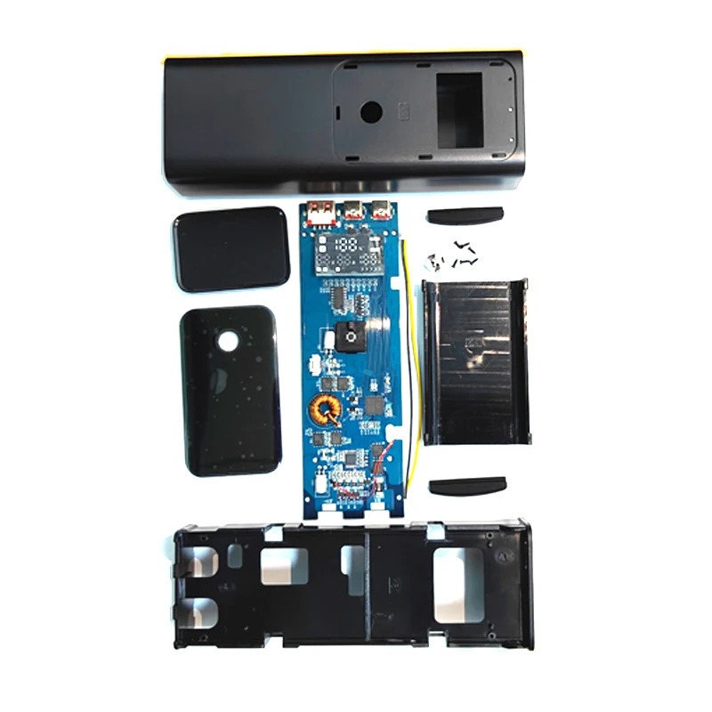 DIY корпус Power Bank PD 100W для 4×21700, швидка зарядка, Type-C, LED-дисплей, без акумуляторів