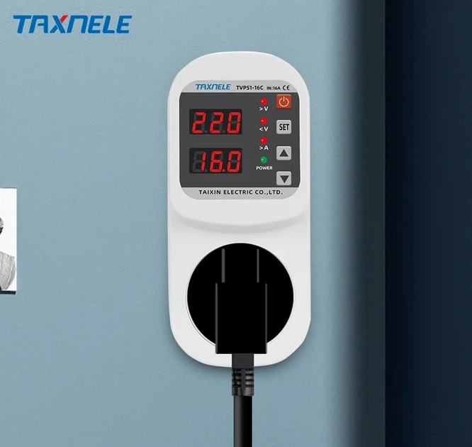 Регульований пристрій захисту від перепадів напруги Taxnele TVPS1-16C автоматичний вимикач