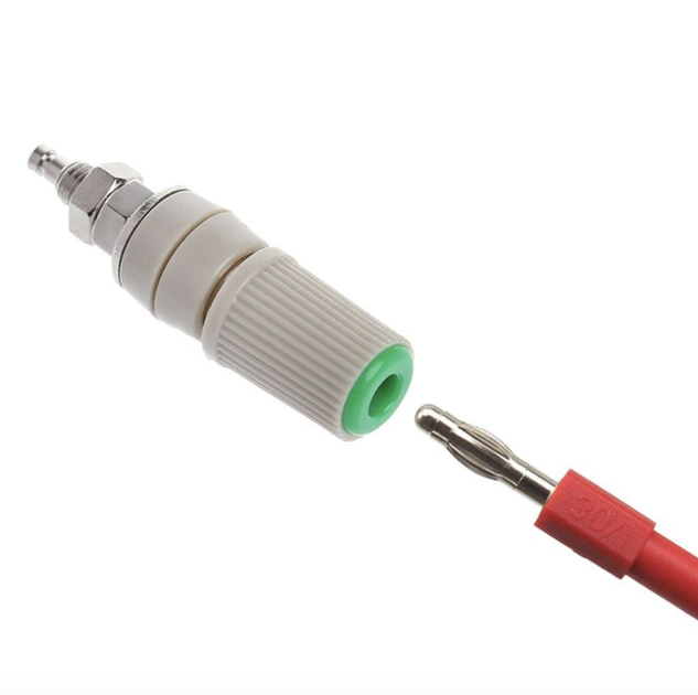 Роз'єм термінал типу "БАНАН" 4 мм 30 А КРАСНИЙ