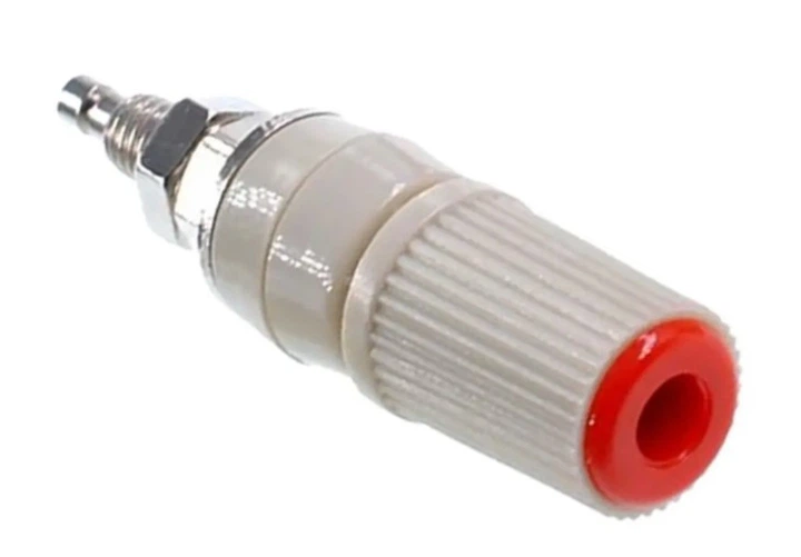 Роз'єм термінал типу "БАНАН" 4 мм 30 А КРАСНИЙ