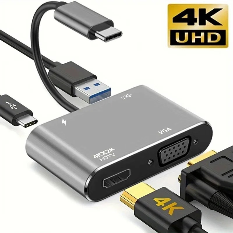 Адаптер HDTV Adapter (USB-A/USB-C 2.0/HDMI/VGA)
