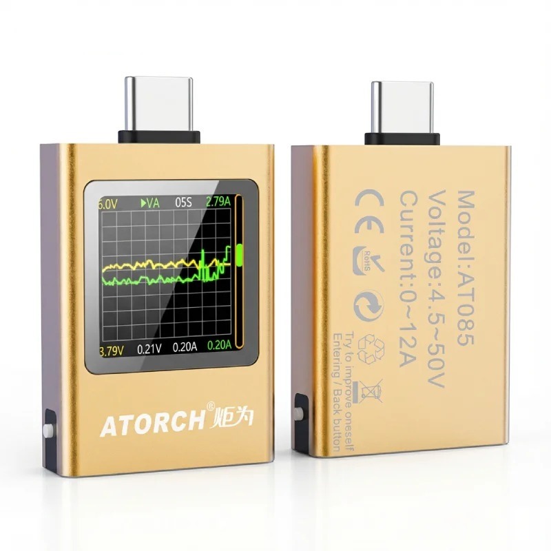 USB-тестер ATORCH AT085 4.5 В - 50 В 0-12 А