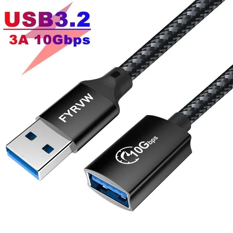 Подовжувач FYRVW USB 3.2 1 м 10 Гбіт/с Чорний
