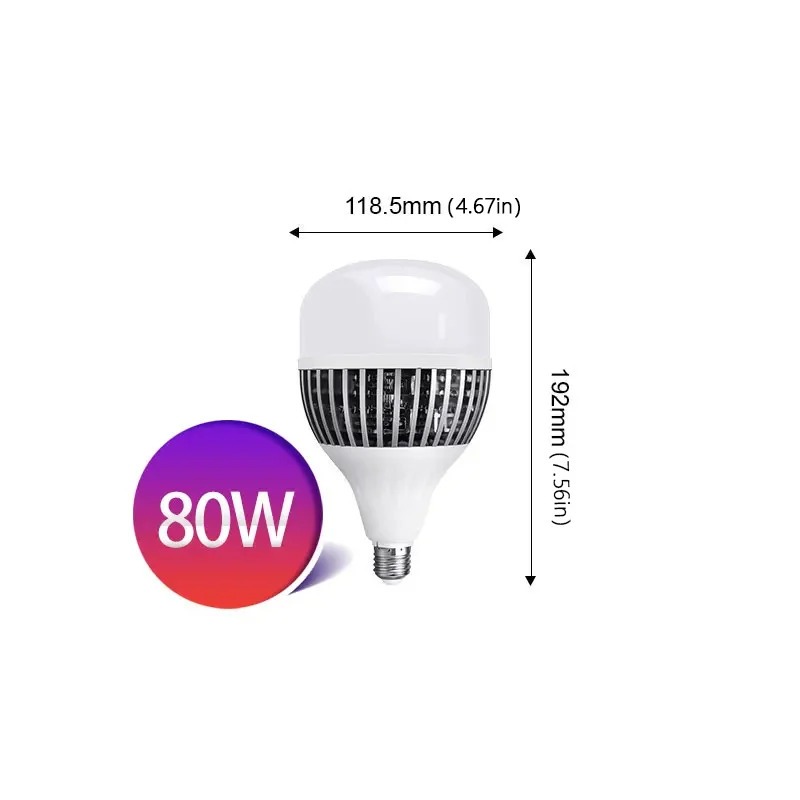 Лампа LED E27 80W AC220V
