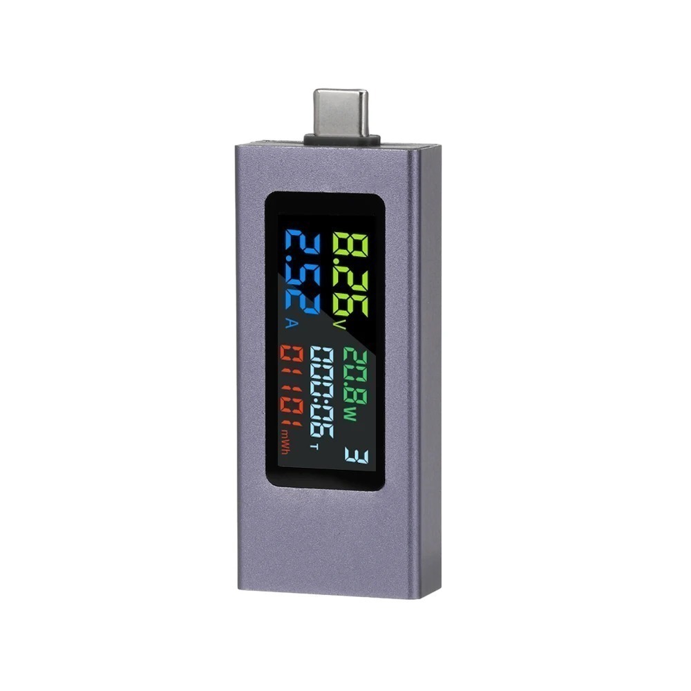 USB тестер Type-C 4.5–50 В 0–8 А для вимірювання струму, напруги, потужності та енергії