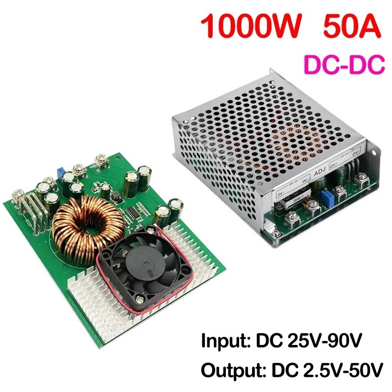 Знижувальний регульований перетворювач DC-DC 1000 Вт, 50 А 25-90 В 2,5-50 В (модуль) — изображение 2